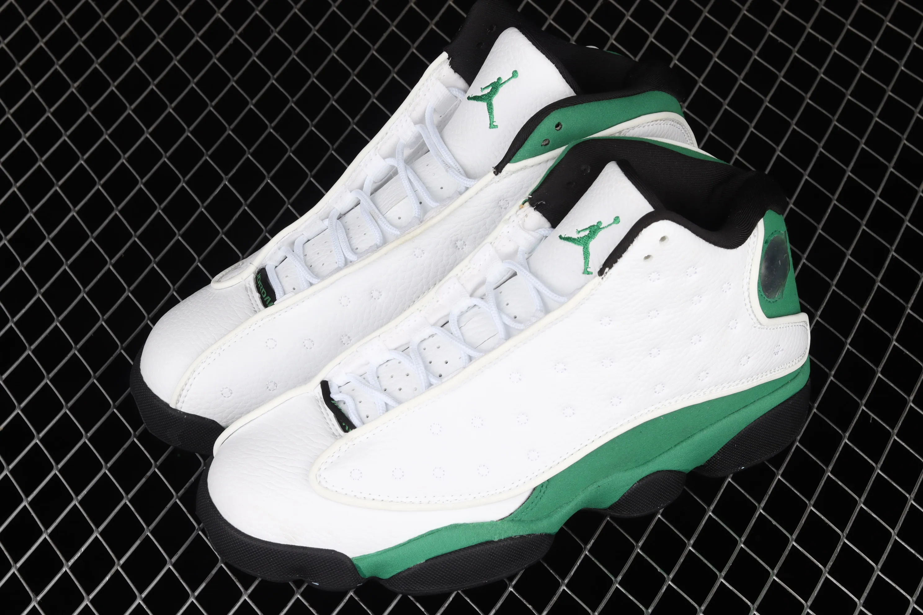 All categories Air Jordan Jordan series basketball shoes Air Jordan 13 G version Air Jordan 13 Retro AJ13 white and green 414571-113